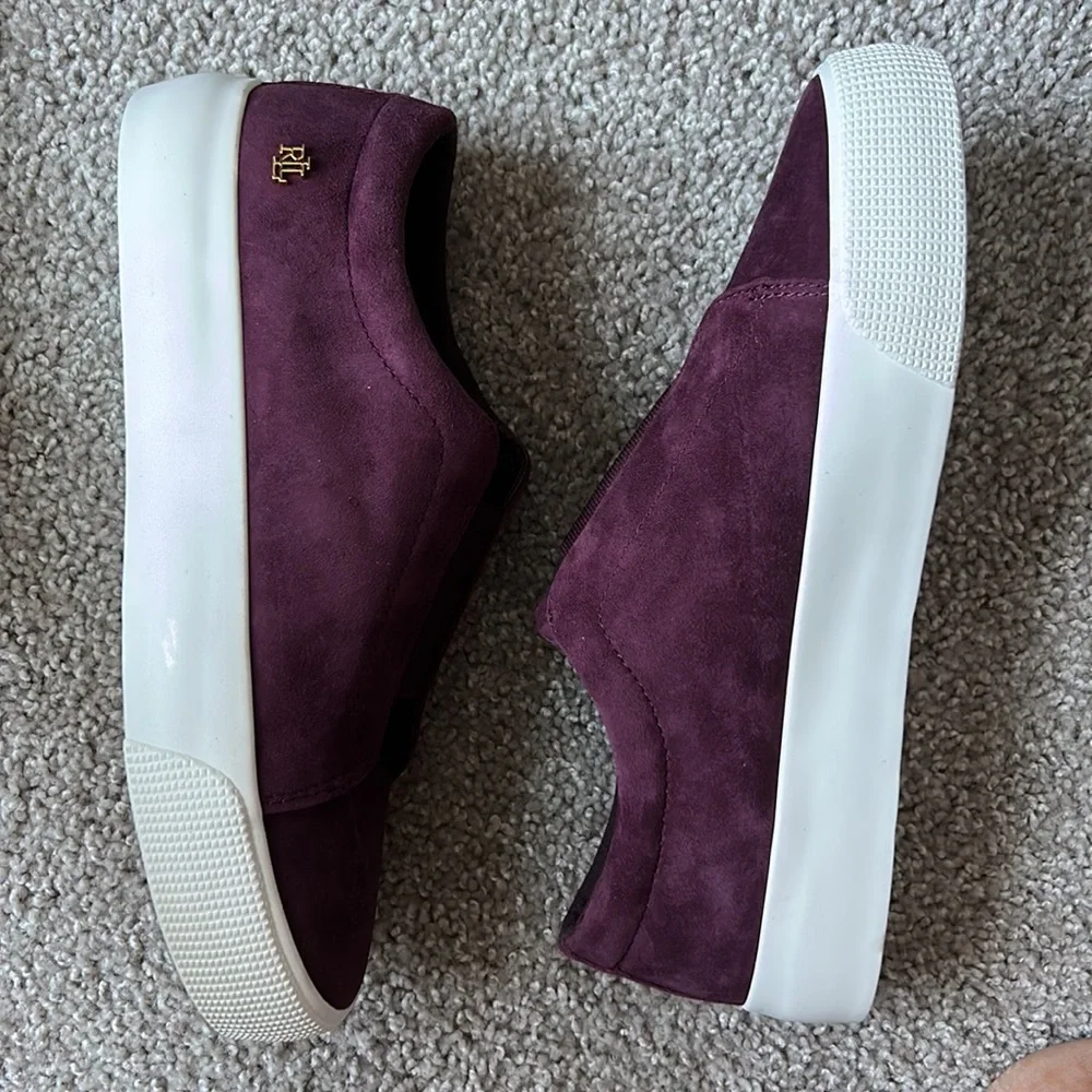 RALPH LAUREN SUEDE SNEAKERS SHOES SIZE 7 BRAND NEW - Picture 7 of 9